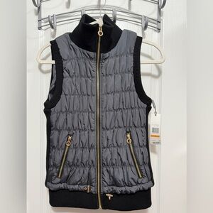 Calvin Klein Performance Puffer Down Vest Jacket Women’s Sz S Black Zip NWT‎